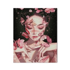 ADICO LED 寶石十字繡 DIY 40 x 50 cm, 蝴蝶與女人(LB49), 1個