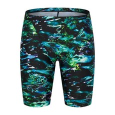 백화점상품 아레나 남성수영복 바이닐 4부 그린 산뜻한 남자스윔웨어 수영강습복