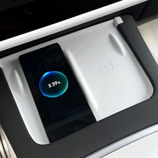 릴스베이 테슬라 모델Y 모델3 무선충천 실리콘 패드 커버 카인테리어 악세사리, 1개, 화이트