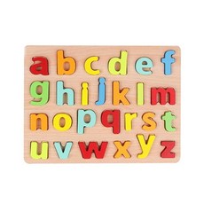 h37 오즈토이 목제 입체 퍼즐 영어 알파벳 소문자 26피스 wd2145p sm 가베 블럭 퍼즐 교구, 1개