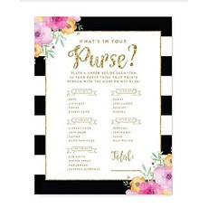 안다즈 프레스 플로럴 골드 글리터 프린트 웨딩 컬렉션 지갑 Andaz Press Floral Gold Glitter Print Wedding Collection What's i, 카드 지갑 속에는