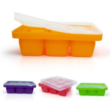 이유식냉동보관 안심 실리콘트레이 6구 59000EA 1EA, 레드