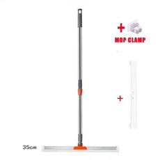 회전 텔레스코픽 매직 빗자루 바닥 걸레 청소 유리 다기능 욕실 양면 긁기 실리콘, 35cm B, 1