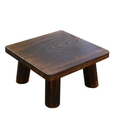 원목 원형 테이블 티테이블 미니 낮은 찻상 엔틱 사각 식탁, 작은 원형 테이블 40x40x21, 1개