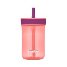 Contigo 흘림 방지 아동용 텀블러 강아지/고양이, 코랄