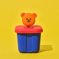 글라스락 위글위글 실리콘 이유식용기 280ml 위글베어 531675, 1개