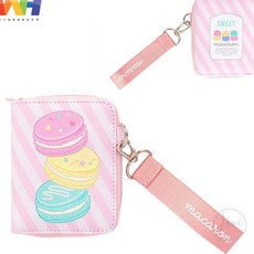 JINI 마카롱 스트랩 지갑 여자어린이지갑
