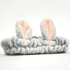 세안밴드 샤워 헤어밴드 그레이토끼 세수 머리