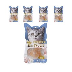더캣츠 그대로 미니포켓 고양이 간식 연어 10p, 치킨맛, 48g, 5개