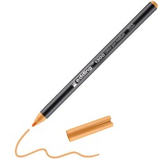 Edding 1300 컬러 펜 미디엄 세피아 1개 라운드 펜촉 2mm 드로잉 필기용 펠트 학교 만다라 불렛 저널용 214079, 18:1 펜 - 라이트 오렌지