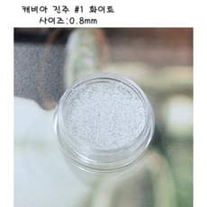 고네일 / 캐비아 컬러 진주 초미니진주 0.8mm 5컬러 택1 네일아트재료, 1개, 화이트