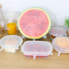 실리콘 푸드커버 신축성좋은 밀폐 멀티뚜껑 음식 그릇덮개 6종, 1개