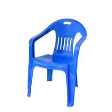 이리빙몰 라탄 팔걸이 플라스틱의자, C형 일반 팔걸이(블루)