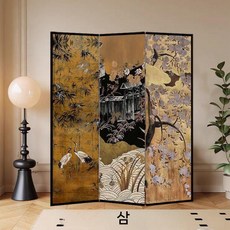 파티션 거실 인테리어 병풍 엔틱 가림막 스크린 공간분리 카페 접이식 칸막이 빈티지 장식 현관 가림벽, 폭 1.2x높이 1.8  합판 3장, 06 모델