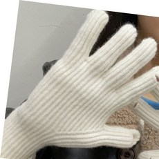 손가락장갑 흰색 니트 여성 스마트폰장갑 터치, 본상품