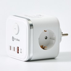 오지렌 고속충전 고용량 큐브 멀티탭 콘센트, 1개, 화이트, 80mm