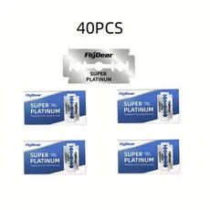 쿠쿠스토어 스테인레스 스틸 소재 10-100개 이중날 안전 면도기 내구성 휴대 남성 편안한 제공, 04 115-40Blades