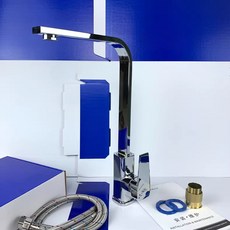 TOTO 廚房冷熱水栓 鵝頸360度旋轉, 1個, 銀色色廚房龍頭