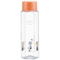 스케이터(Skater) 잡기 쉽다 육각형 물병 플라스틱 250ml 드라이 보틀 성인 어린이 어린이 직음 투명 스누피 경량 어린이 멋쟁이 클리어 마이보틀 PDH3-A