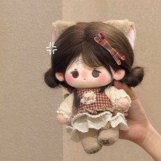 娃衣10/15/20/40cm棉花娃娃吊帶裙子套裝娃娃換裝節日生日禮物萌, 1個, CAT2點（吊帶+上衣）,15CM娃衣