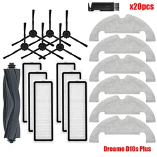 Dreame D10s Plus RLS3D 로봇 진공 청소기 액세서리 Hepa 필터 천 먼지 봉투 교체 실리콘 브러시, 15 set7