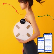 카스 홈트 충전형 스마트 체지방 체성분 BIA측정 몸무게 측정기 체중계 ZARA (BFA-S1), 화이트(BFA-S1W), 화이트