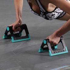 PUSHUPBAR 접이식 푸쉬업바 홈트 남자 2P 용품 기구 헬스 가슴 푸샵, 블루2p