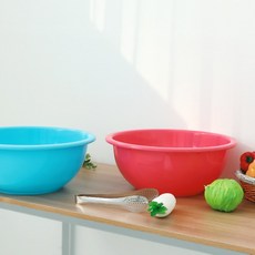 01 미화 왕식기 국산 다용도볼 플라스틱대야 다라이, 레드, 1개, 레드