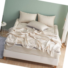 침구 더크린 샤이니 풍기인견 홑이불 SS베이지 단품, 본상품