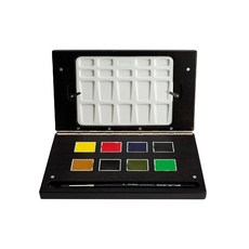 Schmincke HORADAM da Vinci CASANEO XL 塊狀水彩黑盒套組 8色含筆, 10ml, 8