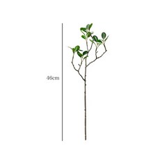 日皇 仿真米仔蘭 46cm 仿真綠葉 拍攝道具 居家裝飾 婚禮佈置 櫥窗擺飾, 1個, 仿真米仔蘭1支, 綠色