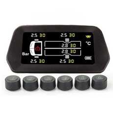 6륜 바퀴 공기압 센서 경보 모니터 버스 측정기 트럭, 외장형 6개륜 (0-13.0Bar), 1개