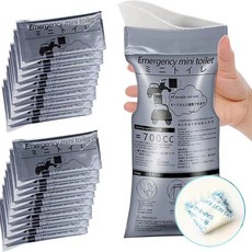 비상 소변봉투 일회용 주머니 대변 구토 봉투 아이들 차량용 및 노인 간호 10매 20매, 봉투+파우더, 10개