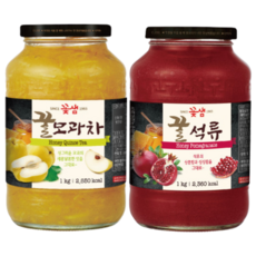 꽃샘 꿀차병 꿀모과차 1kg+ 꿀석류차 1kg