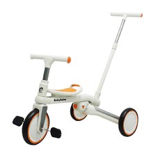 BabyBabe 可折收多功能三輪車/平衡車/滑步車/手推車(附可後控推把), 太陽桔, 1個