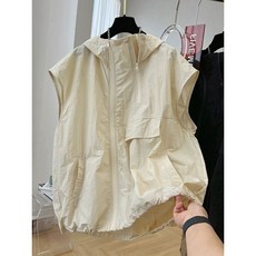 집업 남녀공용 남성 조끼 루즈핏 빅사이즈 후드 봄 캐주얼