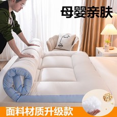 두꺼운 매트리스 다다미 싱글 더블 항균 항진드기 매트리스, 두께 10cm) 써니 블루 - 다다미