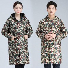罩衣 加絨秋冬 男女防水防油污 工作服大褂, 1個, 罩衣加絨秋冬男女防水防油污新款工作服大褂, 迷彩