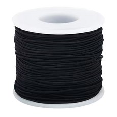 컬러 고무줄 롤 1.0mm 대용량 50m, 블랙