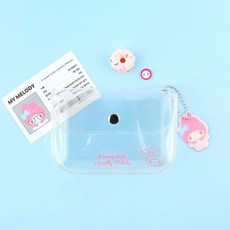 투명 카드지갑-마이멜로디 초등학생 파우치 캐릭터 문구 필통 어린이 아동 지갑 dew+94894uo