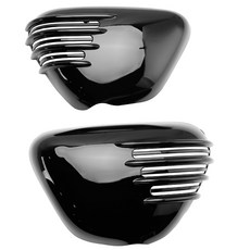 Triumph Speed Twin 900 2023-2024專用造型邊蓋, 亮黑, 1個