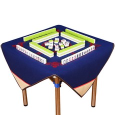 소음 미끄럼방지 마작 게임 테이블 매트, 블루, 1개