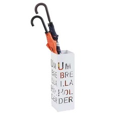 簡約鏤空文字雨傘架，大容量收納桶，居家玄關傘具收納神器, 現貨 白色, 1個