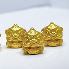 【泰福水晶 Tai Fu】合金錢獅隔珠 15號款 通孔設計 招財進寶 聚財納福 手作DIY配件, 1個, 合金錢獅隔珠 15號款