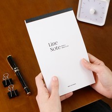 클래식 떡메모지 A5 4종 세트 라인 그리드 무지 체크리스트 메모패드, 1개, 70매, 01. 라인노트
