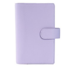 Amnery美國安尼瑞 Believe系列A6真皮K環活頁手賬本 記事本 錢包筆記本 送禮, 粉紫