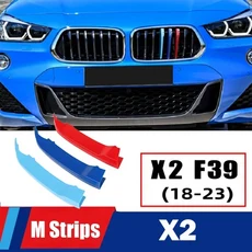 호환 BMW X2 F39 시리즈용 ABS 2018 2019 2020 2021 2022 차량 레이싱 그릴 스트립 클립 M 파워 퍼포먼스, 01 x2
