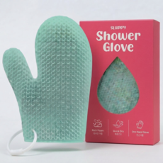 슬러피 실리콘 반영구 샤워장갑 목욕 때밀이 샤워글러브, 1개, 1개입, 민트