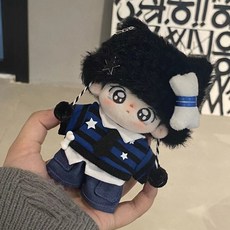 臺灣出貨 娃衣 娃娃衣服 棉花娃娃 配飾 10cm泡泡亞比風可愛套裝潮玩棉花娃娃玩偶衣服套裝, 1個, 亞比藍