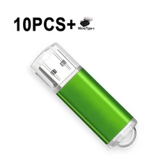 10PCS도매 사용자 정의 로고 USB 플래시 드라이브 펜 typec usb 1GB 메모리 디스크, 08 128MB-10PCS, 01 Green